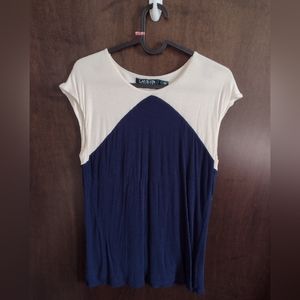 Ralph Lauren sleeveless navy top Size L